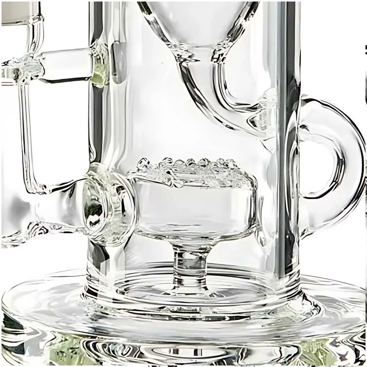 Bong in vetro 'Recycler' senza logo 25 cm