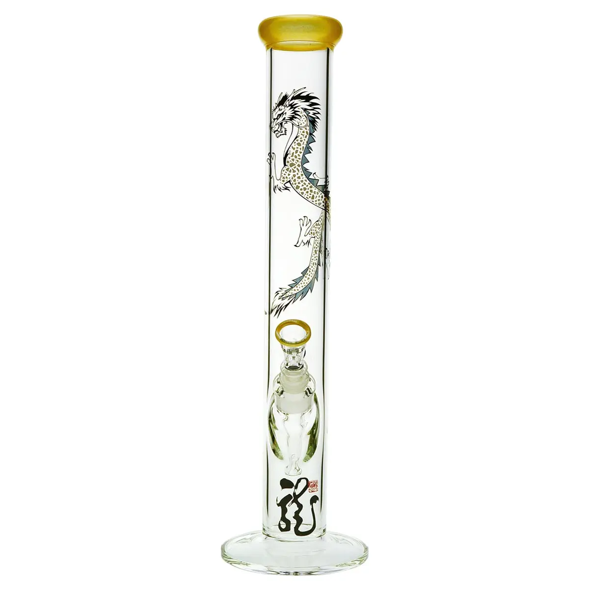 Black Leaf Bong GTI Drago d'oro dritto
