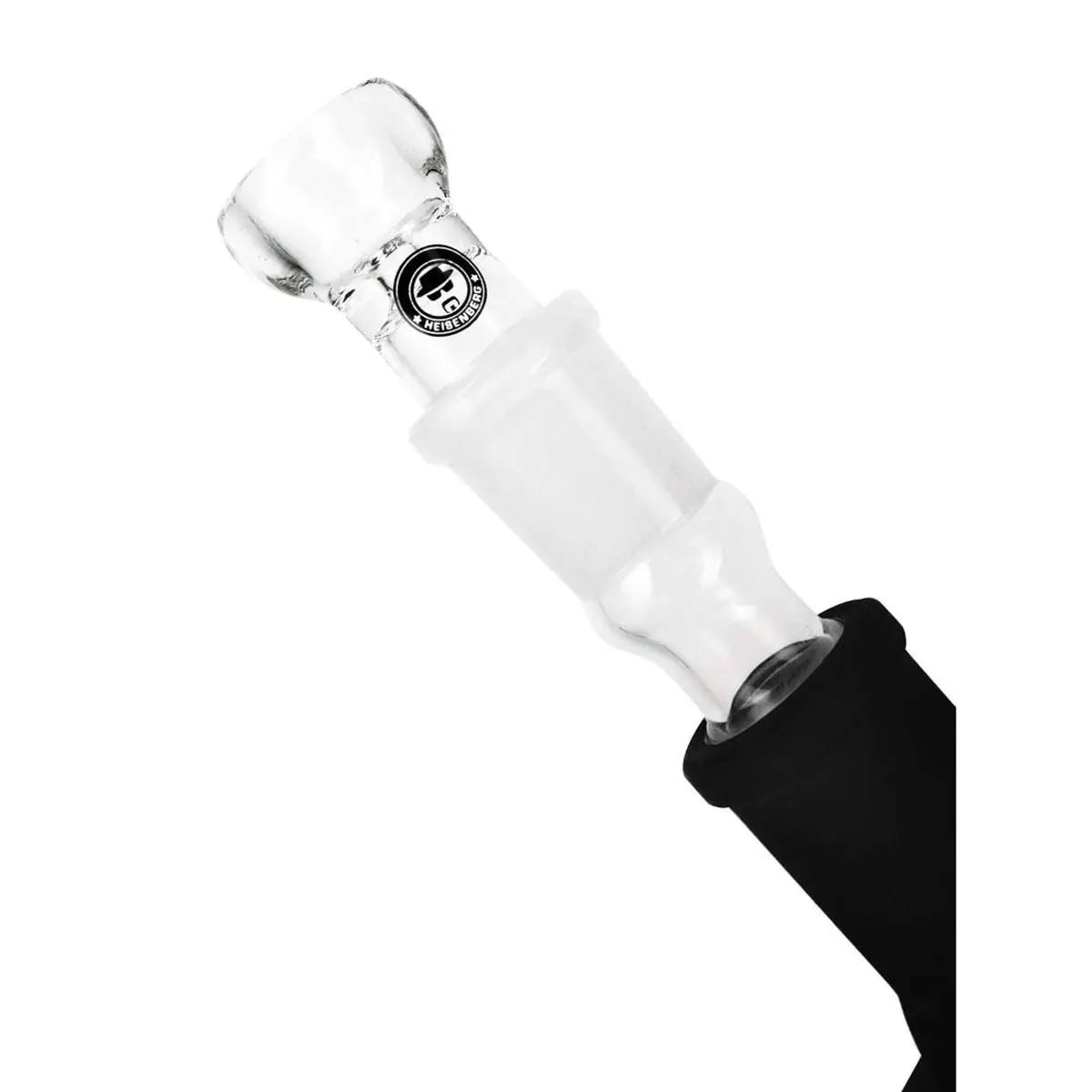 Bong di vetro Heisenberg con base in silicone 'Black Skyler '