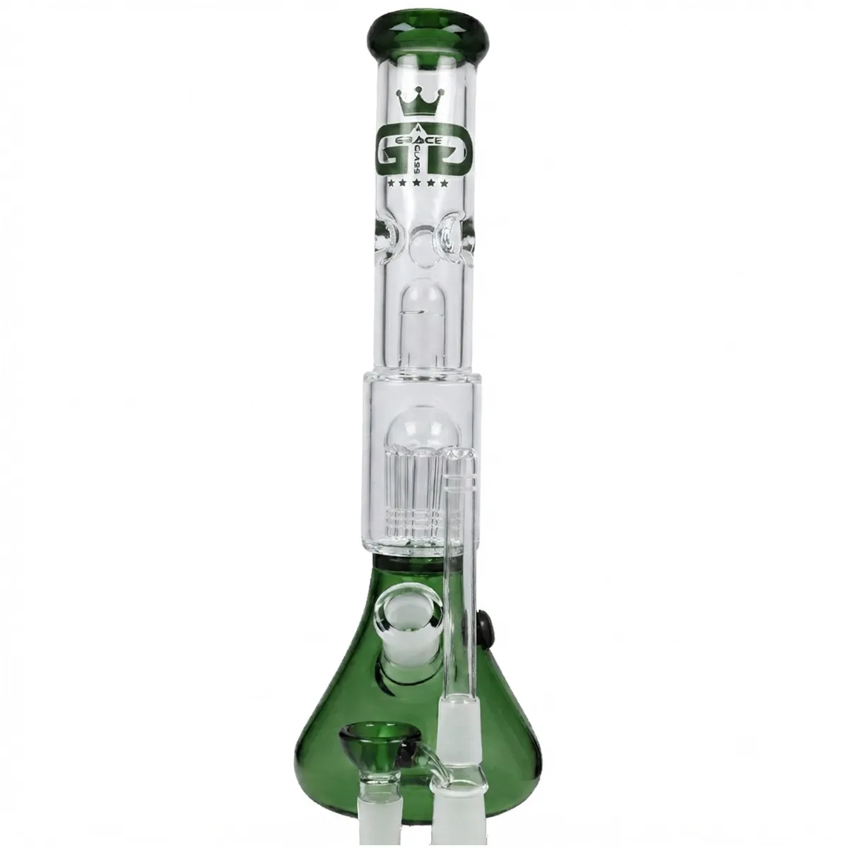 Grace bong in vetro "Prurient Green Penny" 35cm
