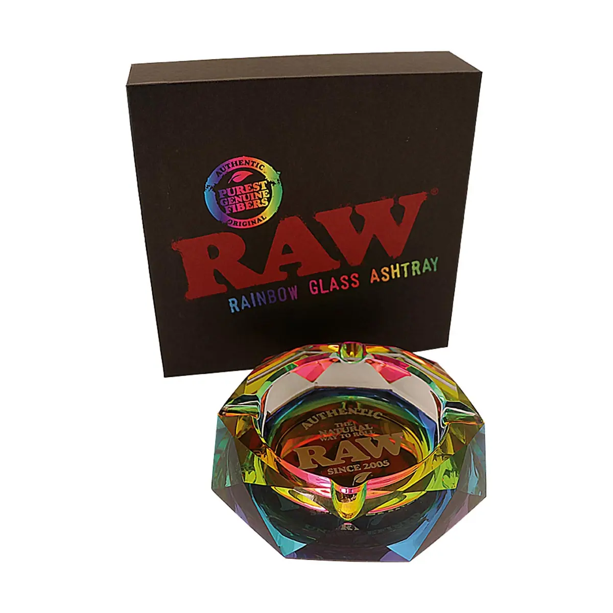 Posacenere da tavolo in vetro RAW 'Rainbow'