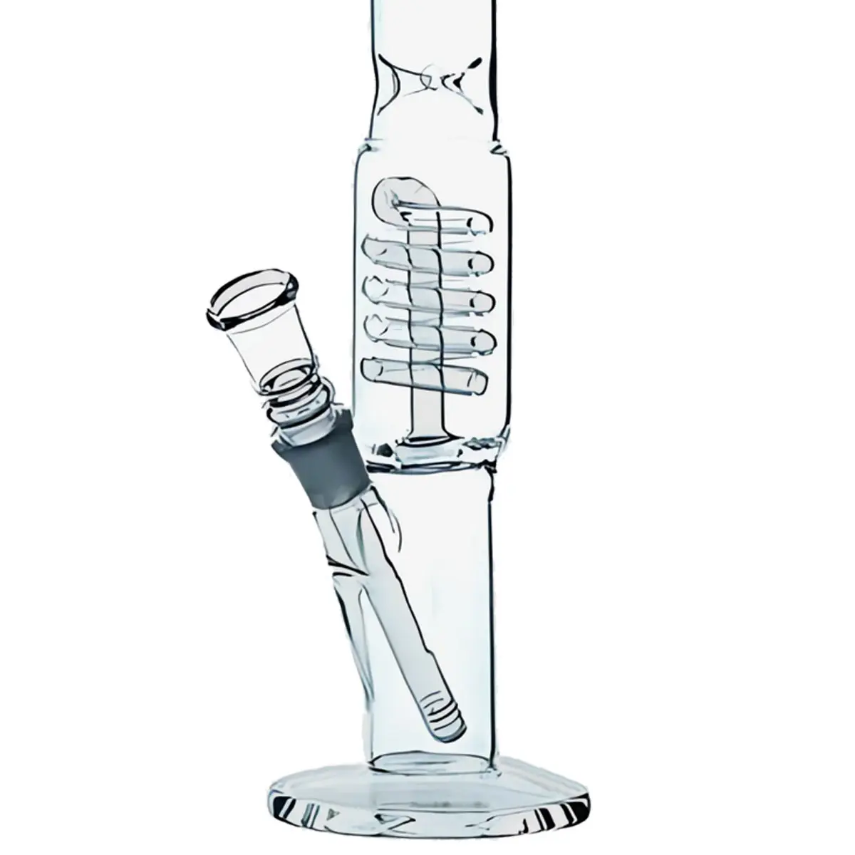 Bong a percolatore 'Foglia di Weed' con scomparto per ghiaccio 40 cm