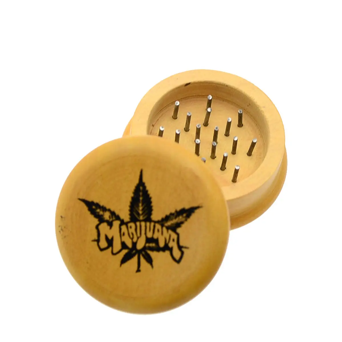 Grinder in legno 5cm "Marijuana"