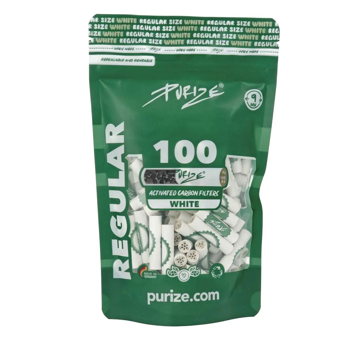 Filtro a carbone attivo PURIZE® - Dimensione regolare 100pz