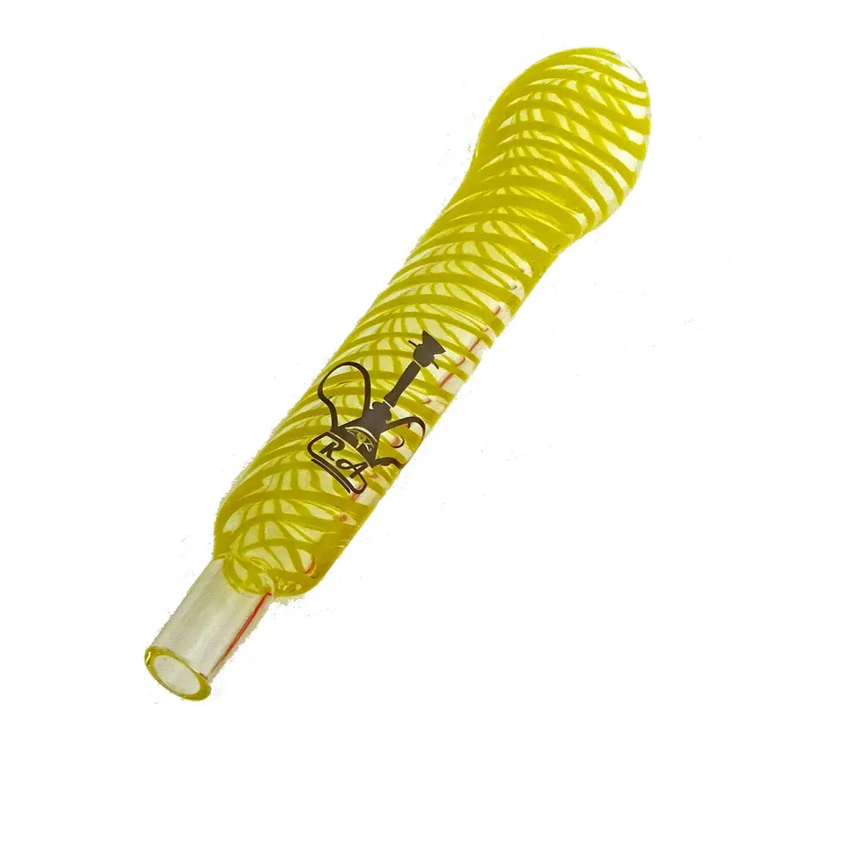Shisha 'RA' Shisha Boccaglio in vetro a spirale - giallo