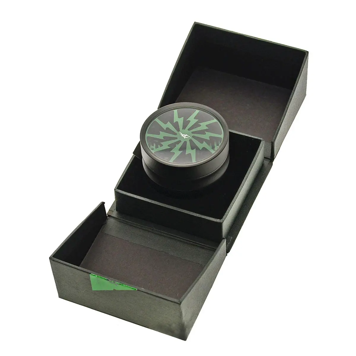 Thorinder grinder con finestra nero / verde