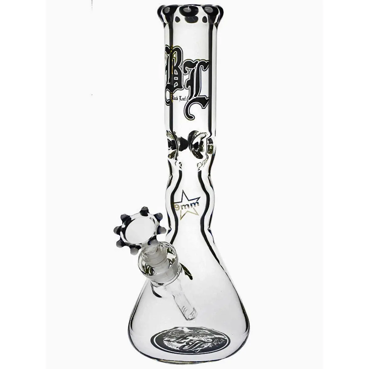 Black Leaf 9mm Bong "Solid Smokynator" - black