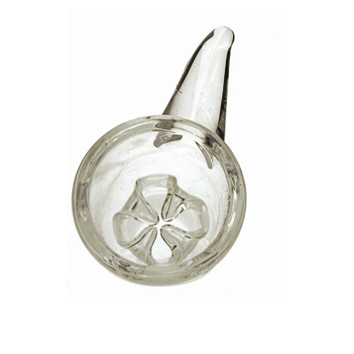 Testa di vetro 'Black Leaf' maniglia + setaccio