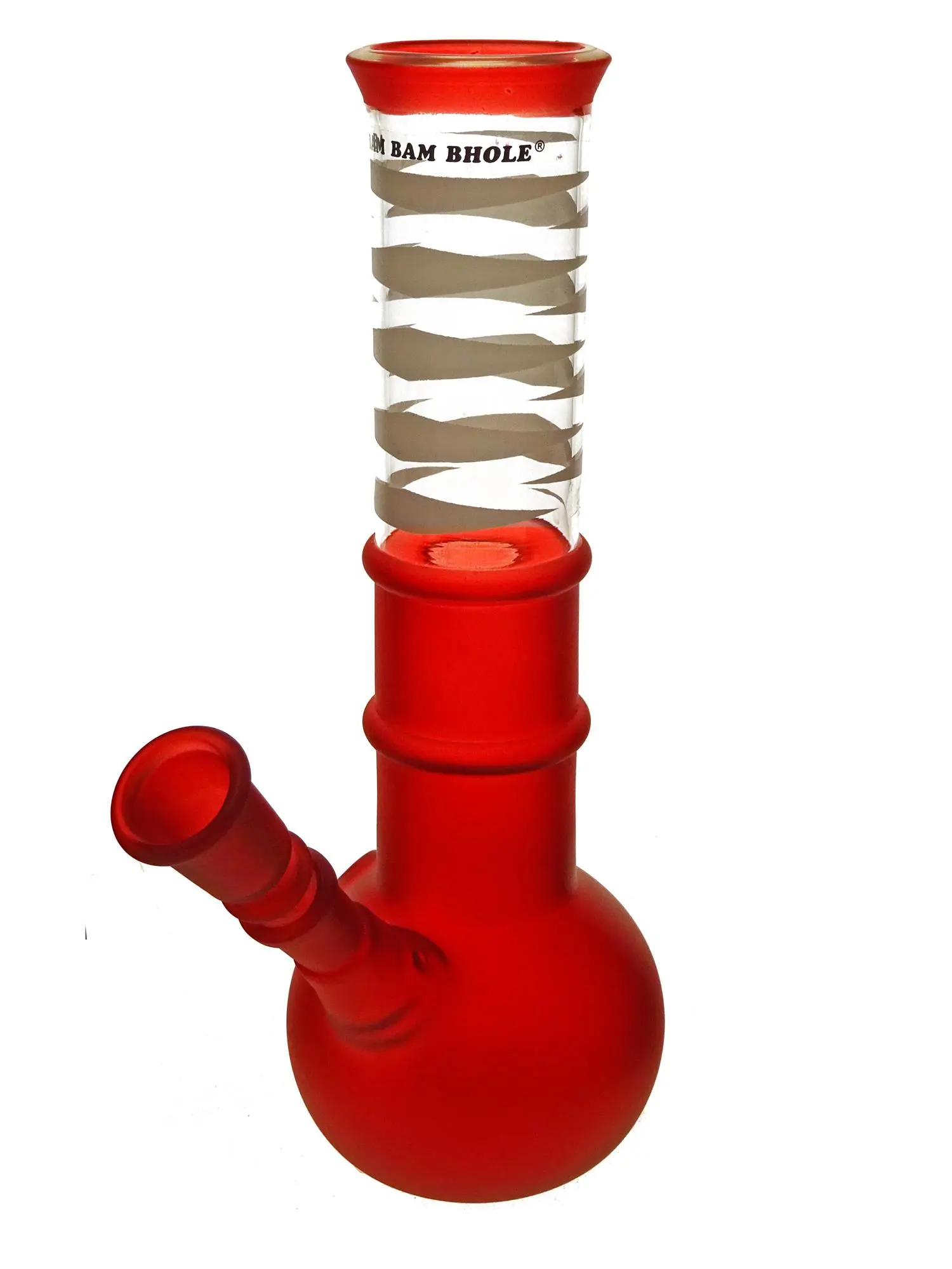 Bong in vetro sabbiato 24cm 14,5mm Rosso
