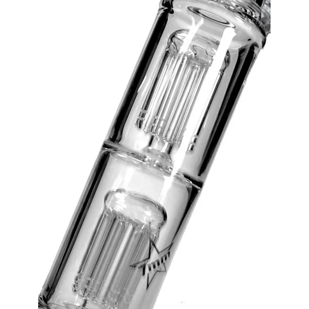 Blaze Glass Tower bong con doppio Percolatore - 56 cm, clear