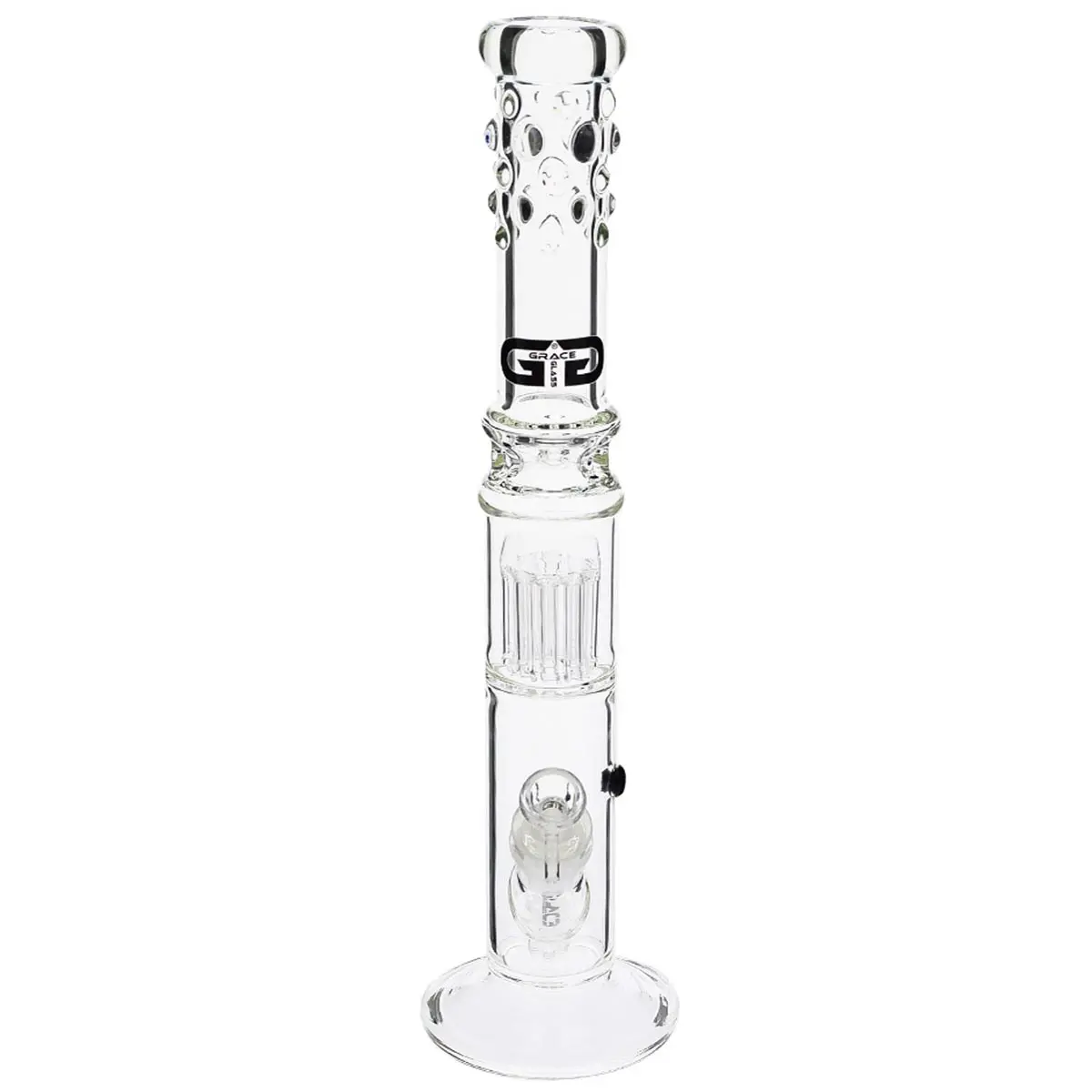 Grace bong in vetro "Bling Bling Bianca" 46 cm