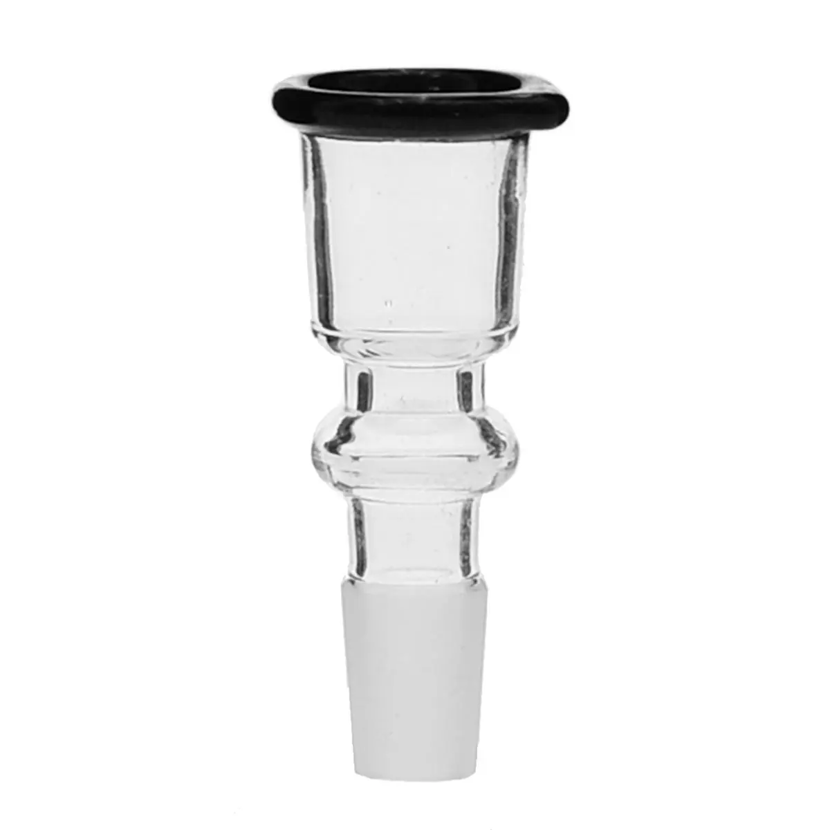 braciere in vetro cylinder con nero rim 14.5