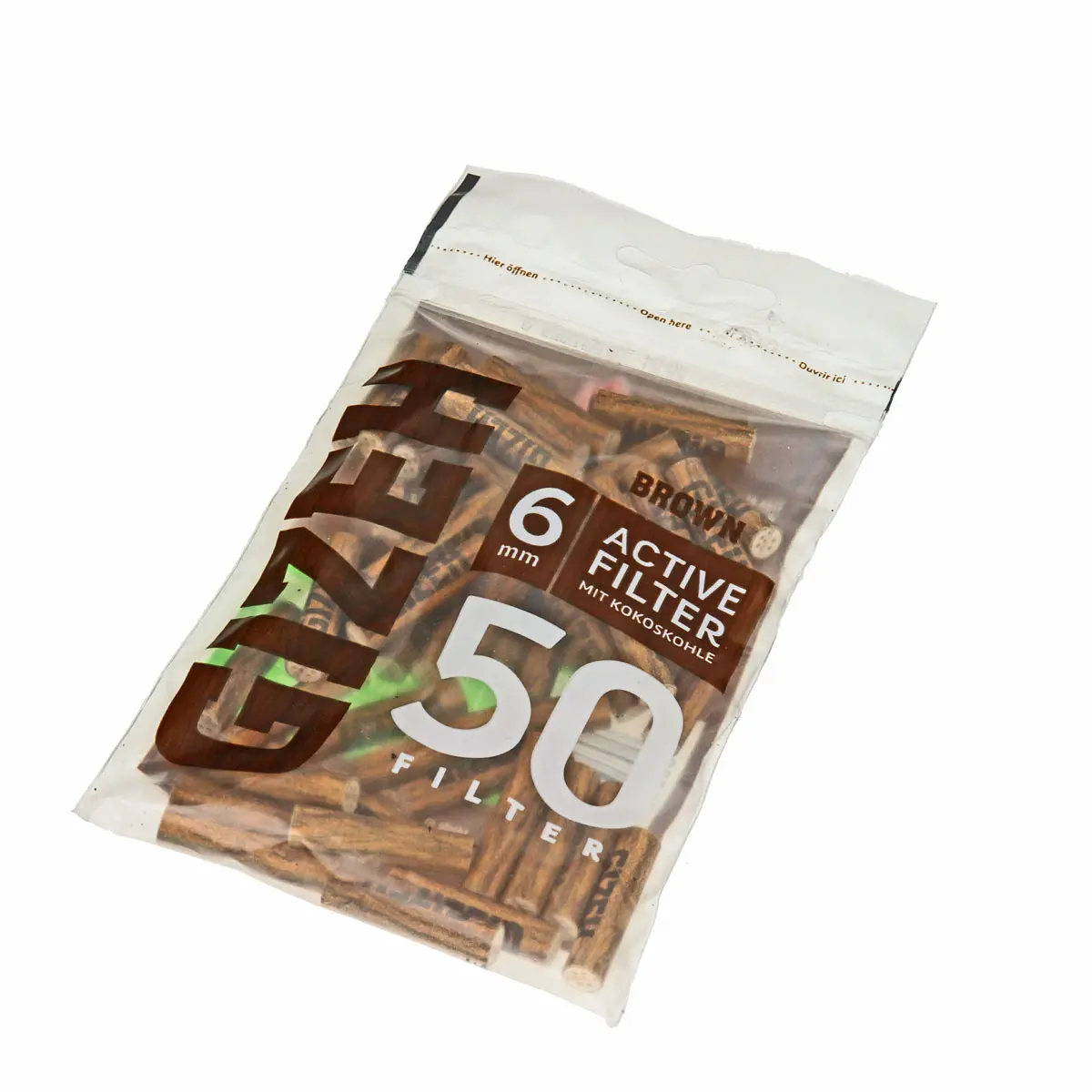 Filtro a carboni attivi Gizeh Slim 6 mm Brown
