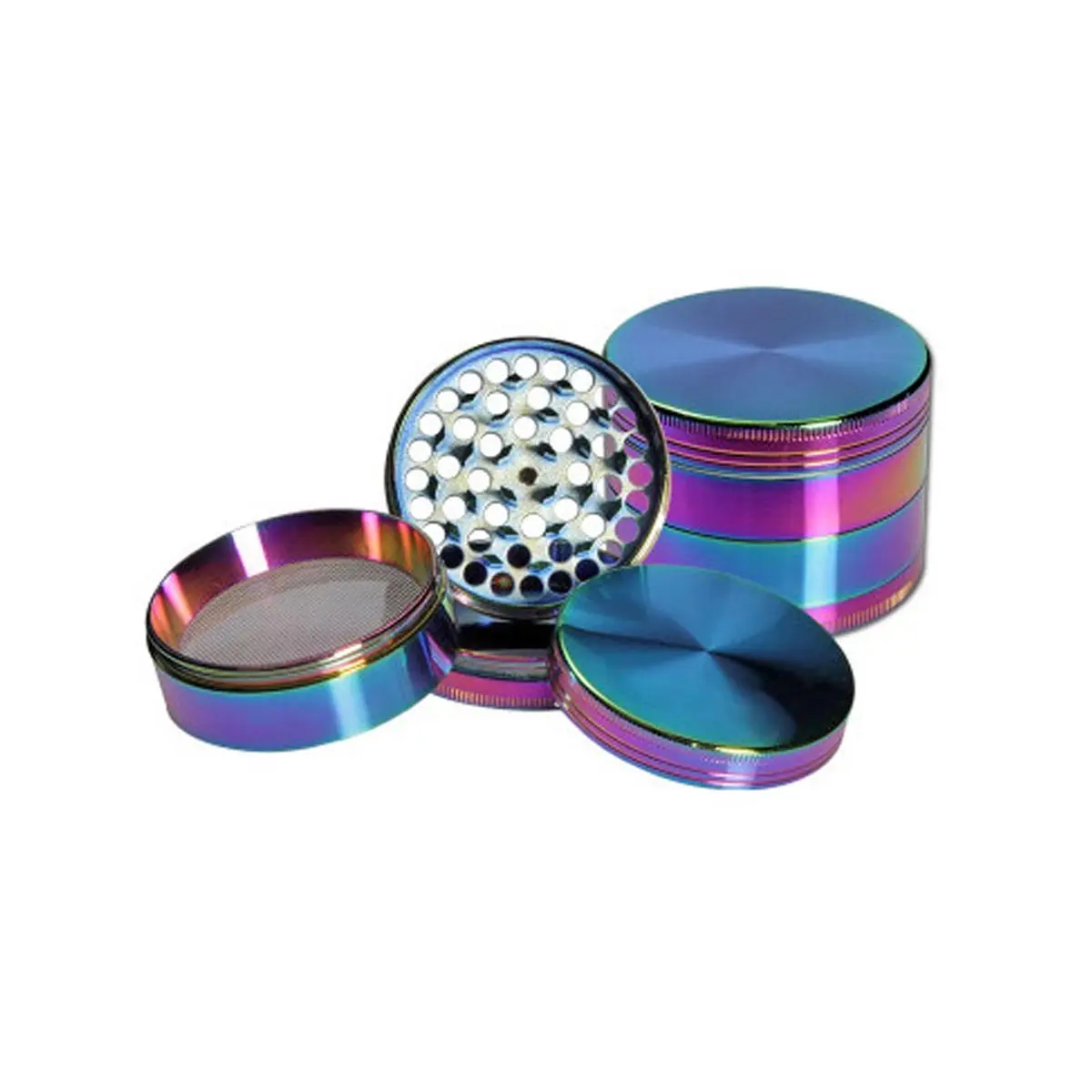 Grinder in metallo - rainbow effect