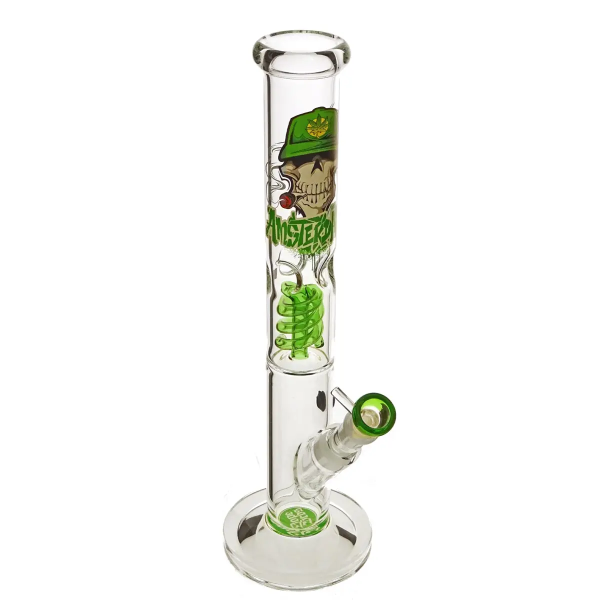 Bong Amsterdam Straight Skull 18.8 dritto 18,8 - 42cm verde