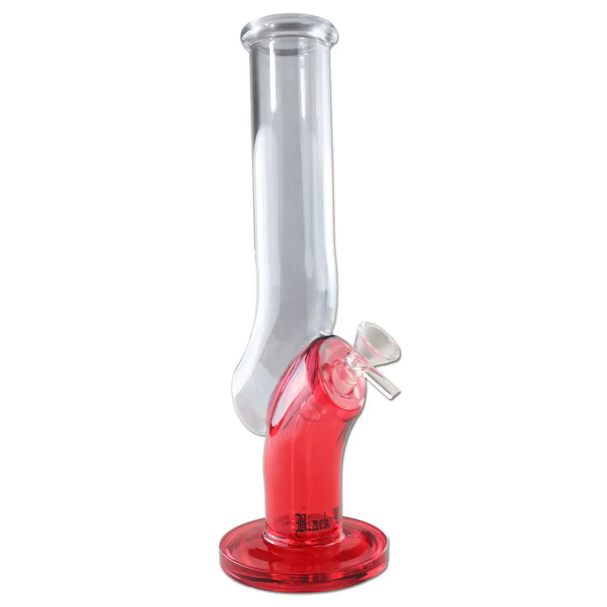 Black Leaf bong in vetro 'JL' rosso