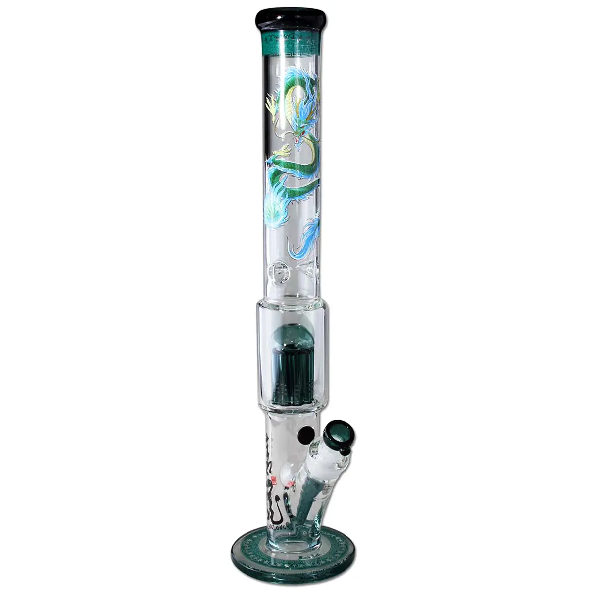 Bong percolatore Black Leaf 'Qinglong' 49 cm cilindro