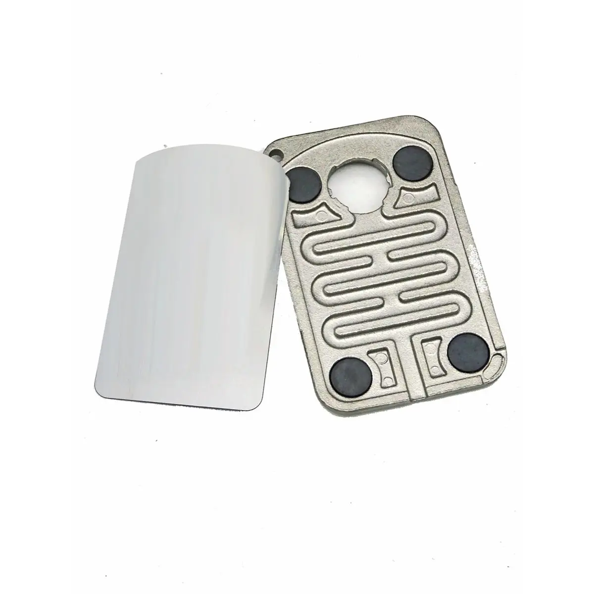 Silver Palm Leaf pipa magnetica argento