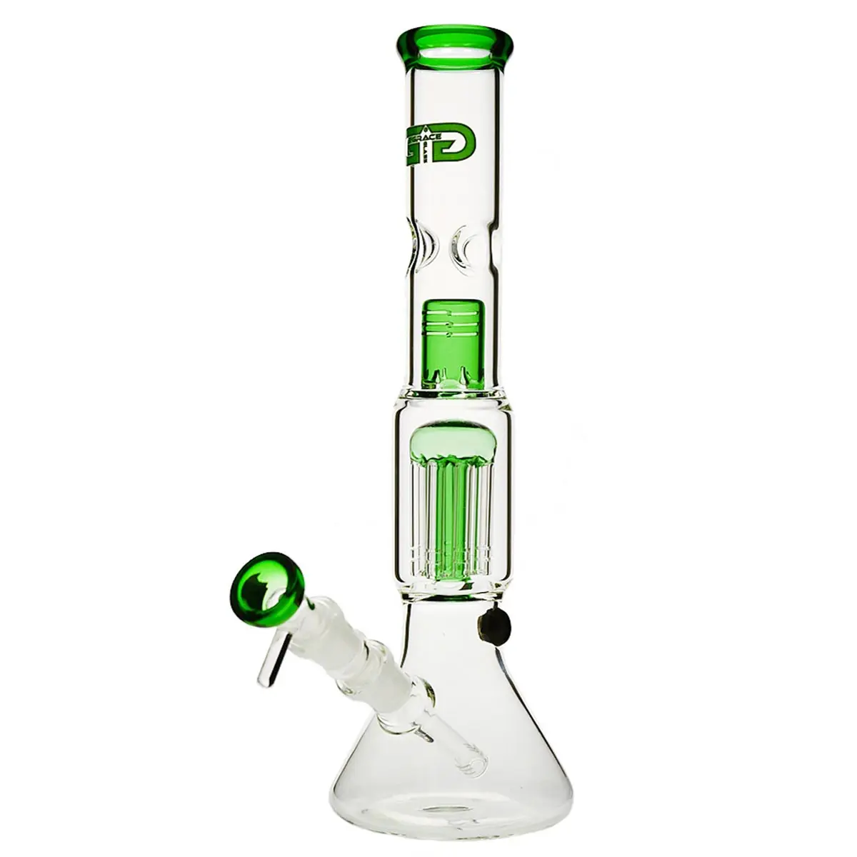 Grace bong in vetro "Prurient Green Penny" 35cm