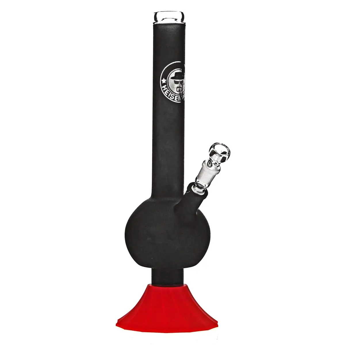 Bong di vetro Heisenberg con base in silicone 'Black Skyler '