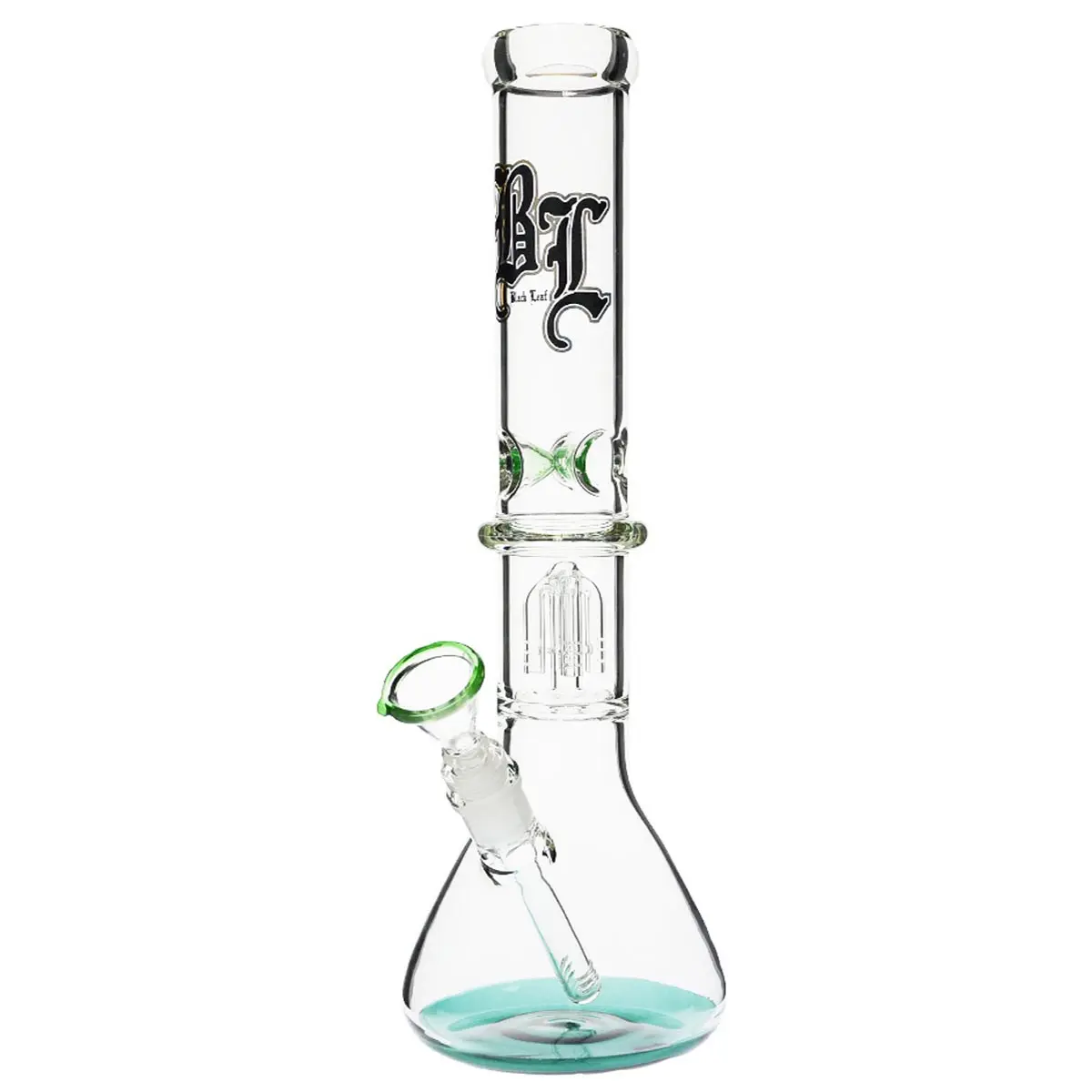 Black Leaf 4-arm bong con Percolatore multicolorato