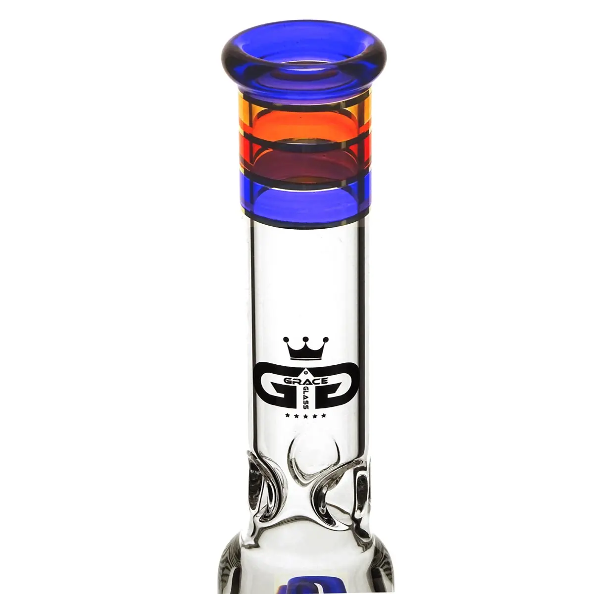 GG Cone Spyral bong in vetro 35cm blu 35cm
