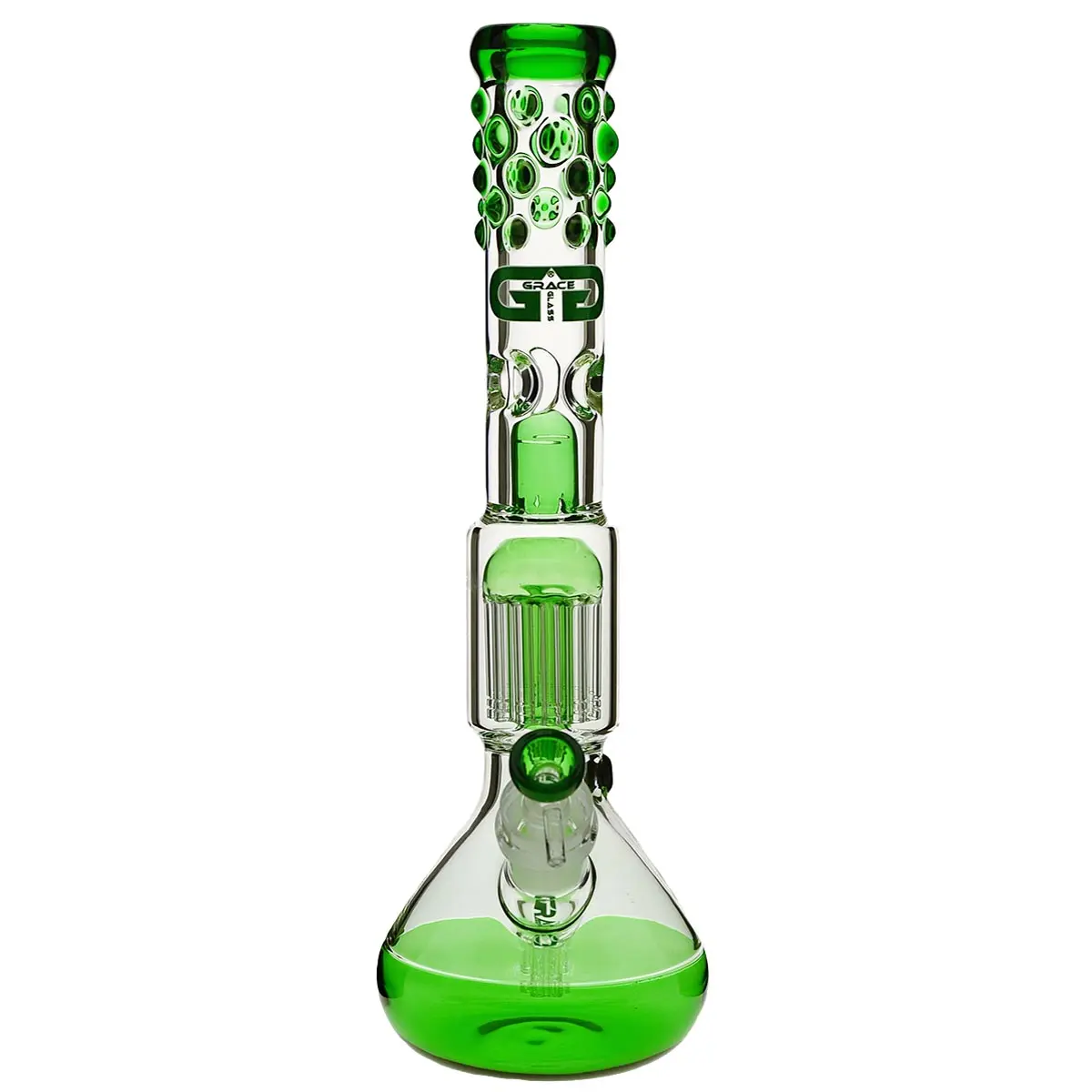 Grace bong in vetro "Prurient Green Penny" 46cm
