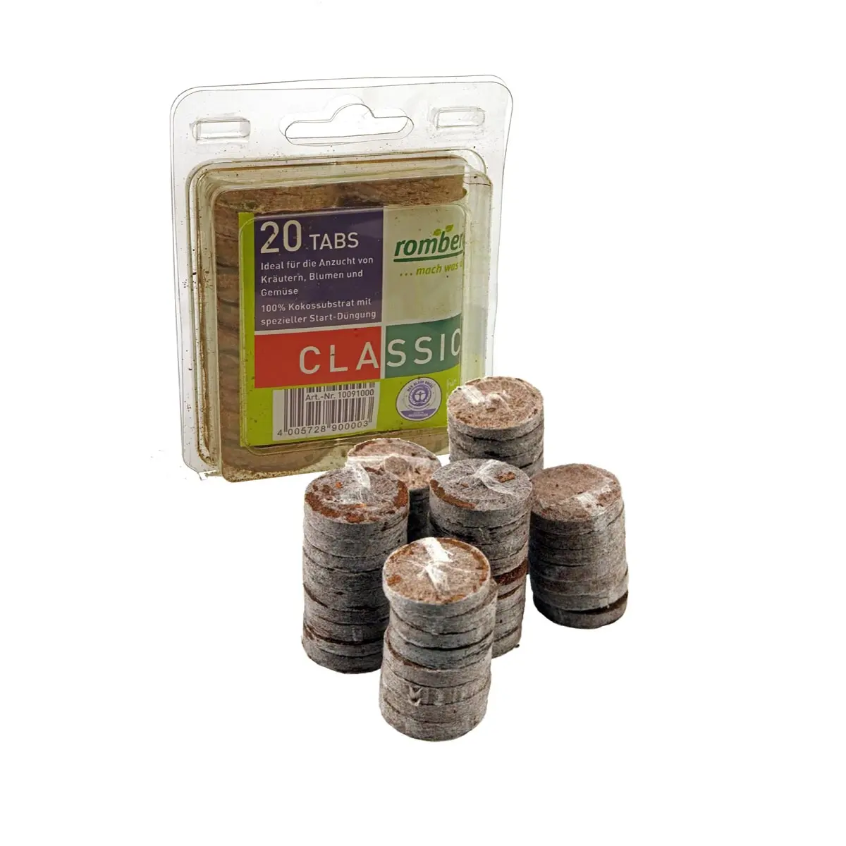 20 pellets fibra di cocco, Ø 3,6 cm