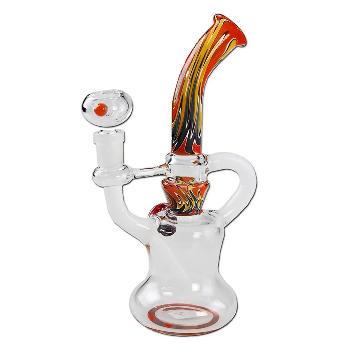 Recycler Vetro Arte Bong arancione