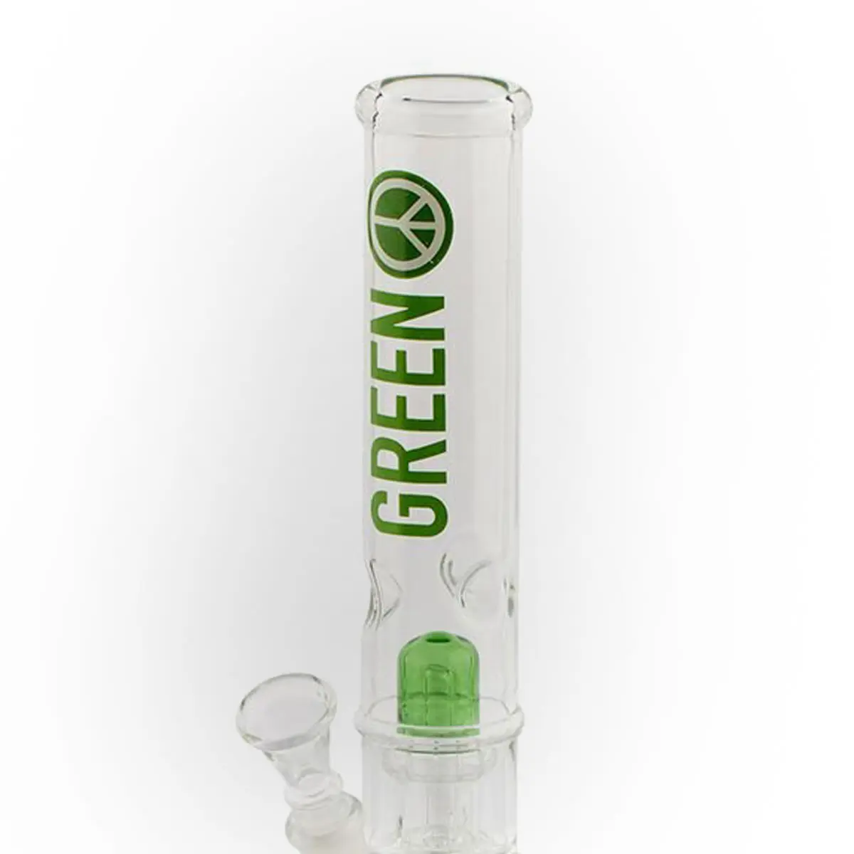Bong Greenline 'Peace' con percussore a cupola da 35 cm