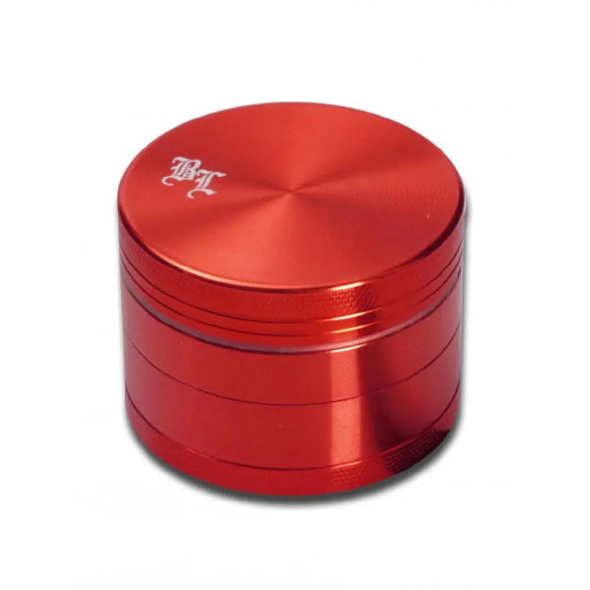 Grinder Black Leaf in alluminio 4 pz. con magnete Ø 50mm rosso