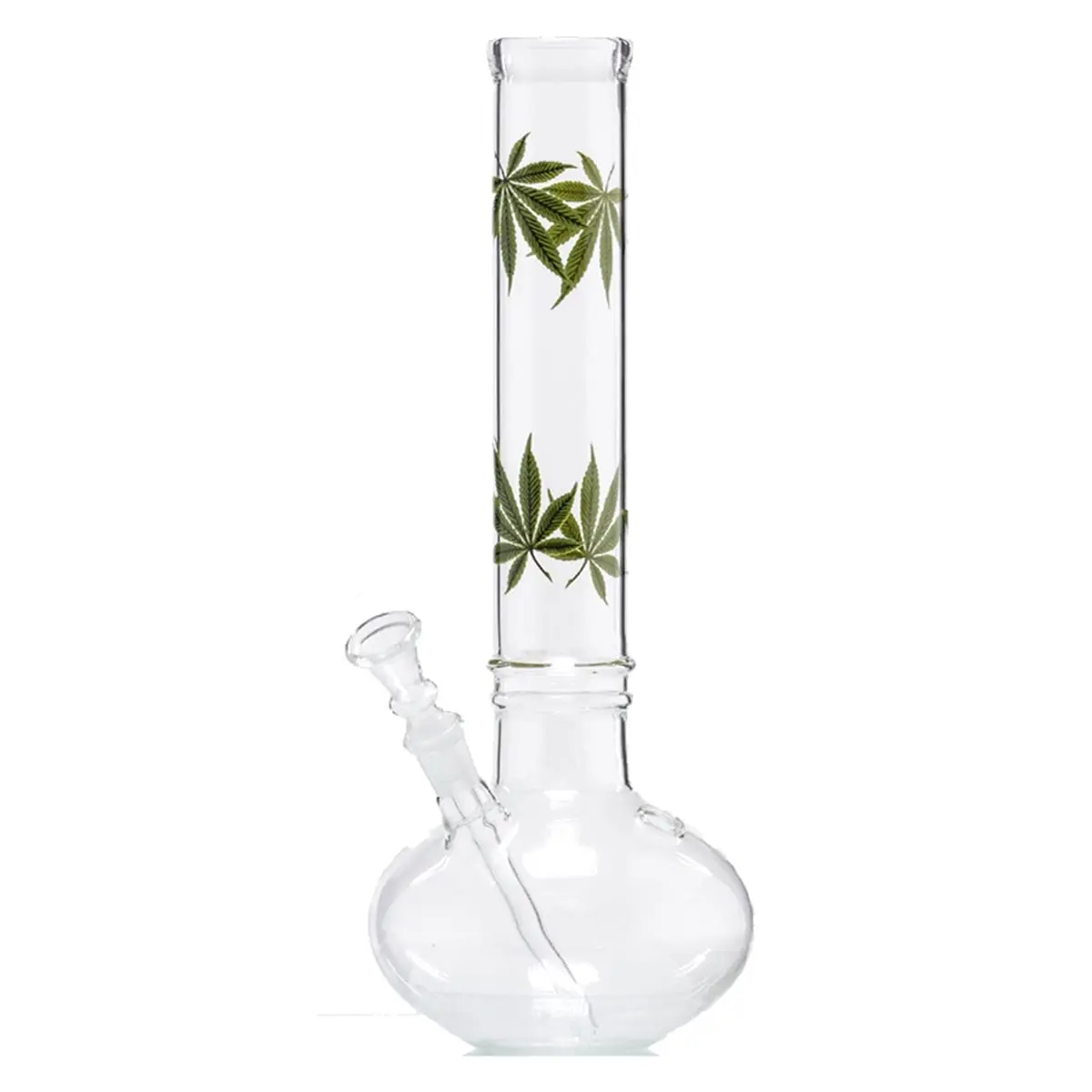 Bong a più foglie con pancia e scanalature per l'impugnatura 35cm 14,5