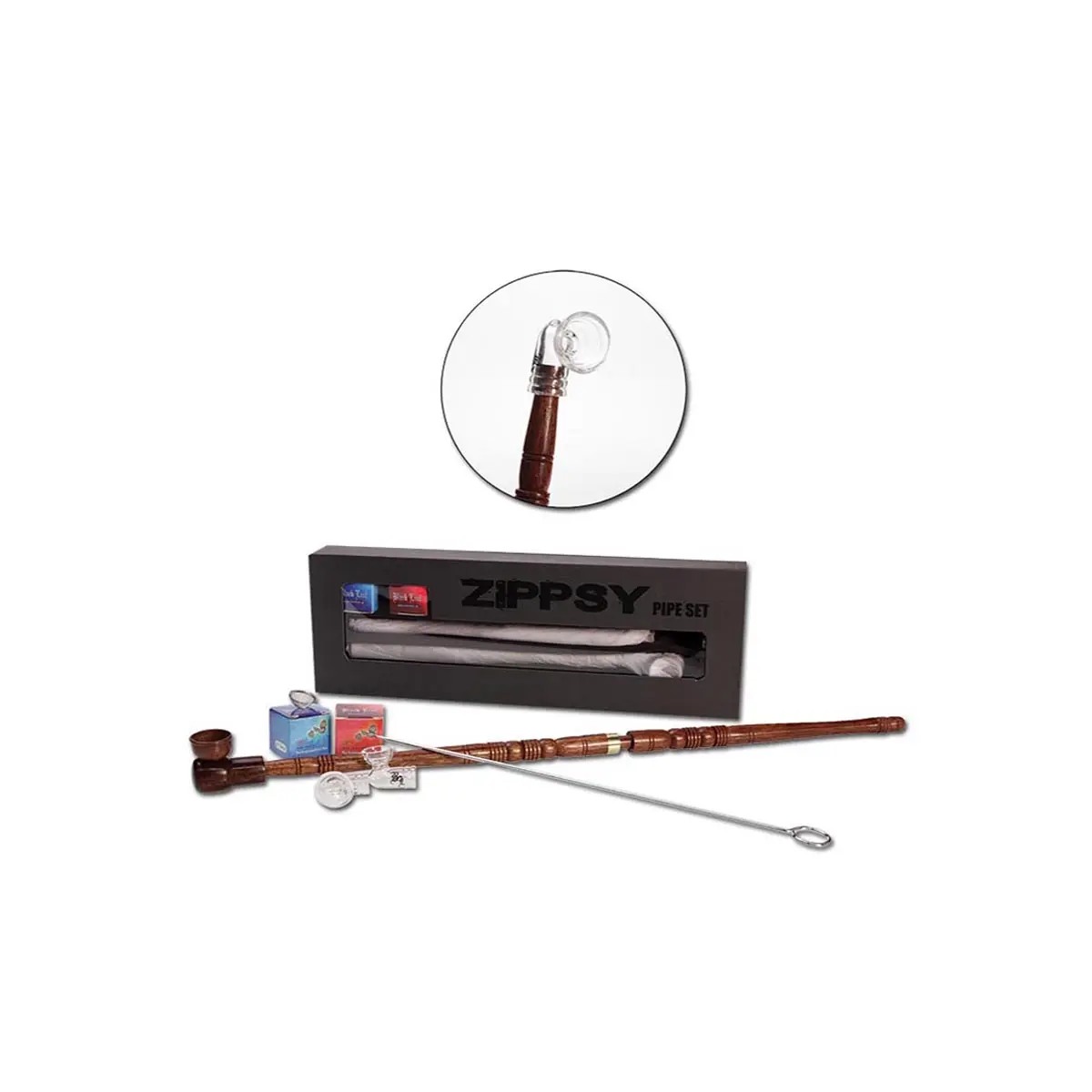 Zippsy kit di pipa in vetro 41cm