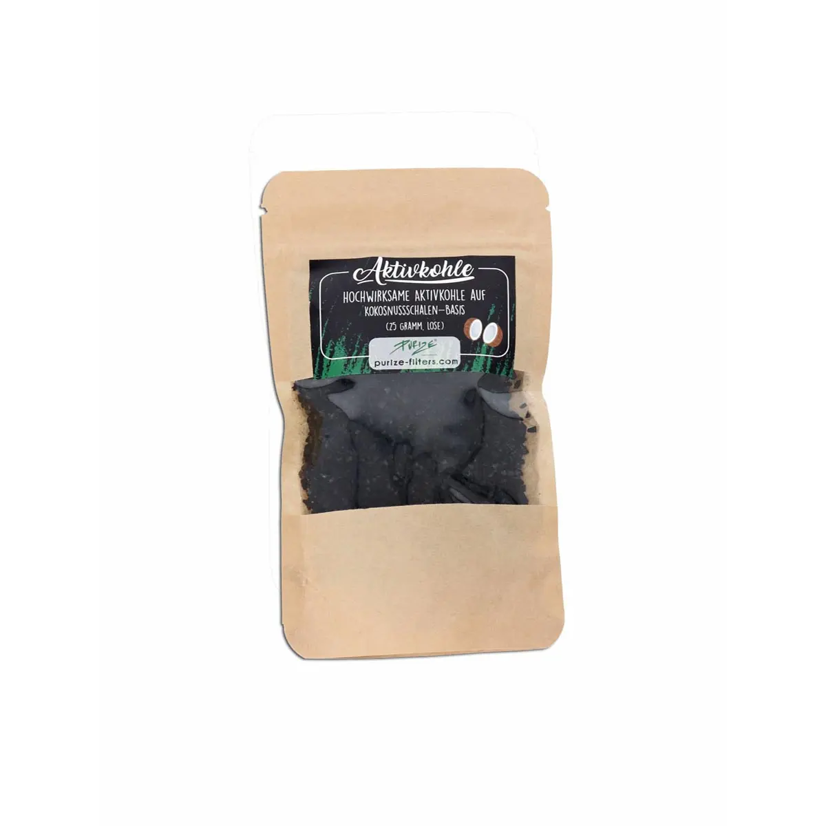 PURIZE® gusci di noce di cocco - carbone attivo, sciolto 25g
