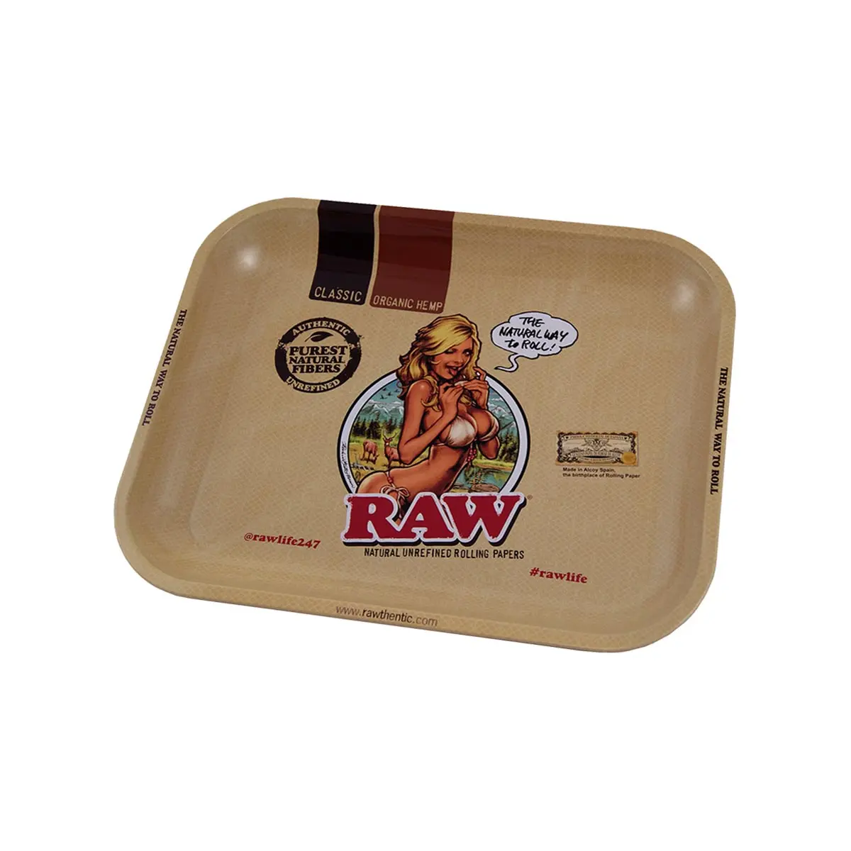 RAW Rolling Tray vassoio per rollare Girl medio