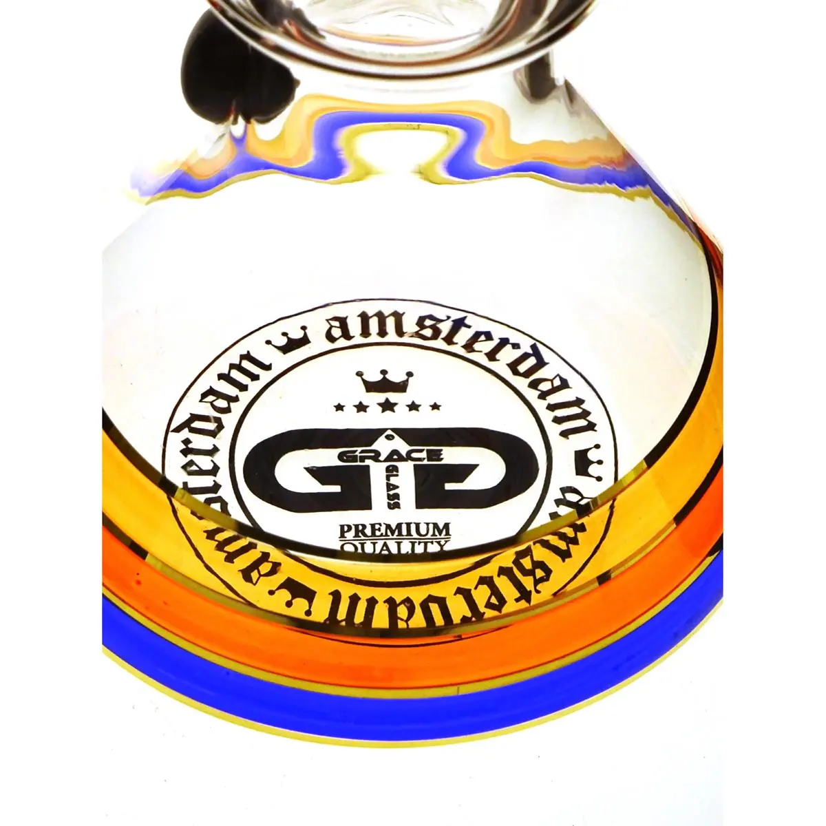 GG Cone Spyral bong in vetro 35cm blu 35cm