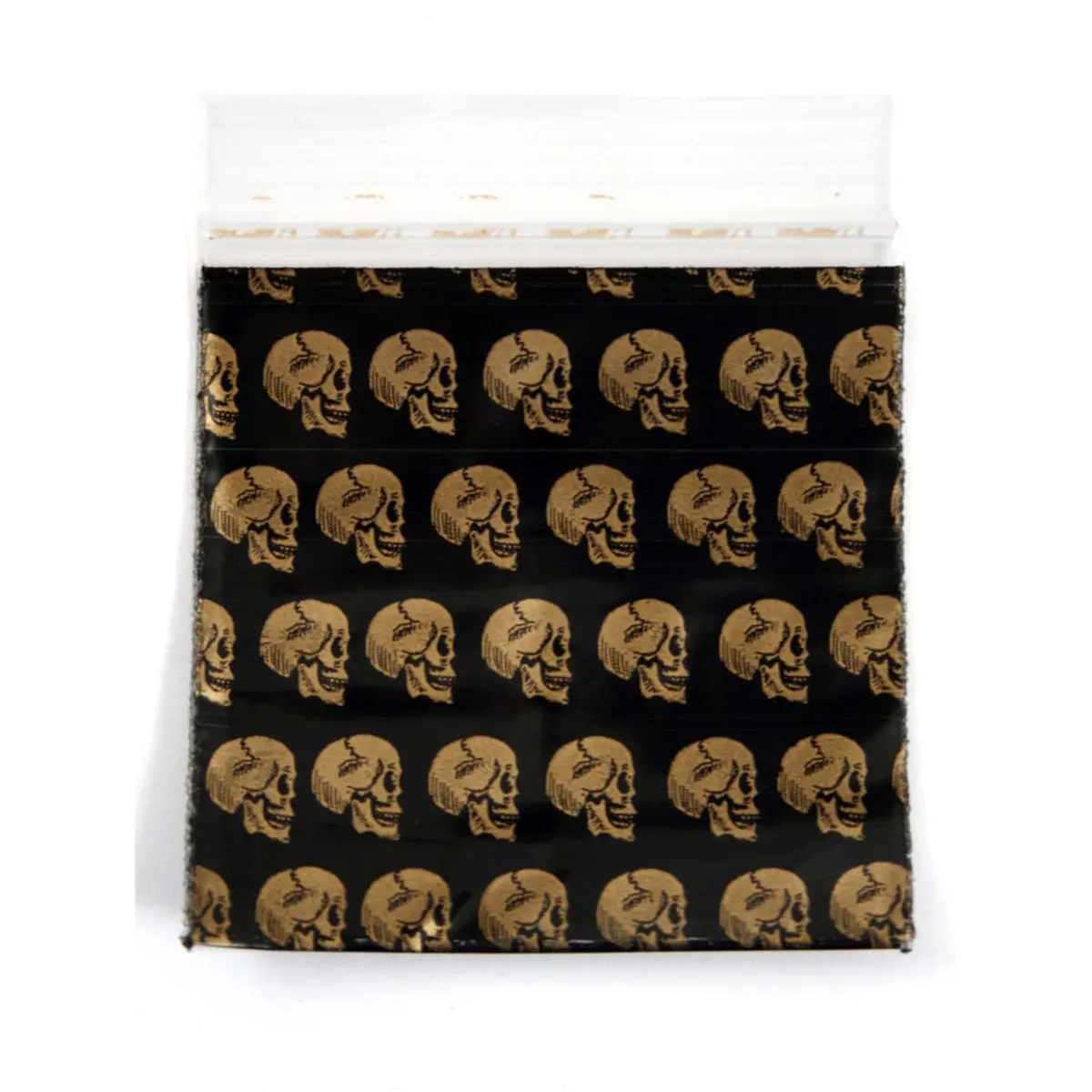 Sacchi con chiusura "Golden Skull" 50 x 50 mm 100 pz