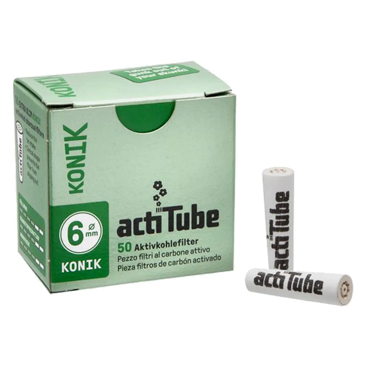actiTube KONIK Extra Slim Filtro ai carboni attivi 50x