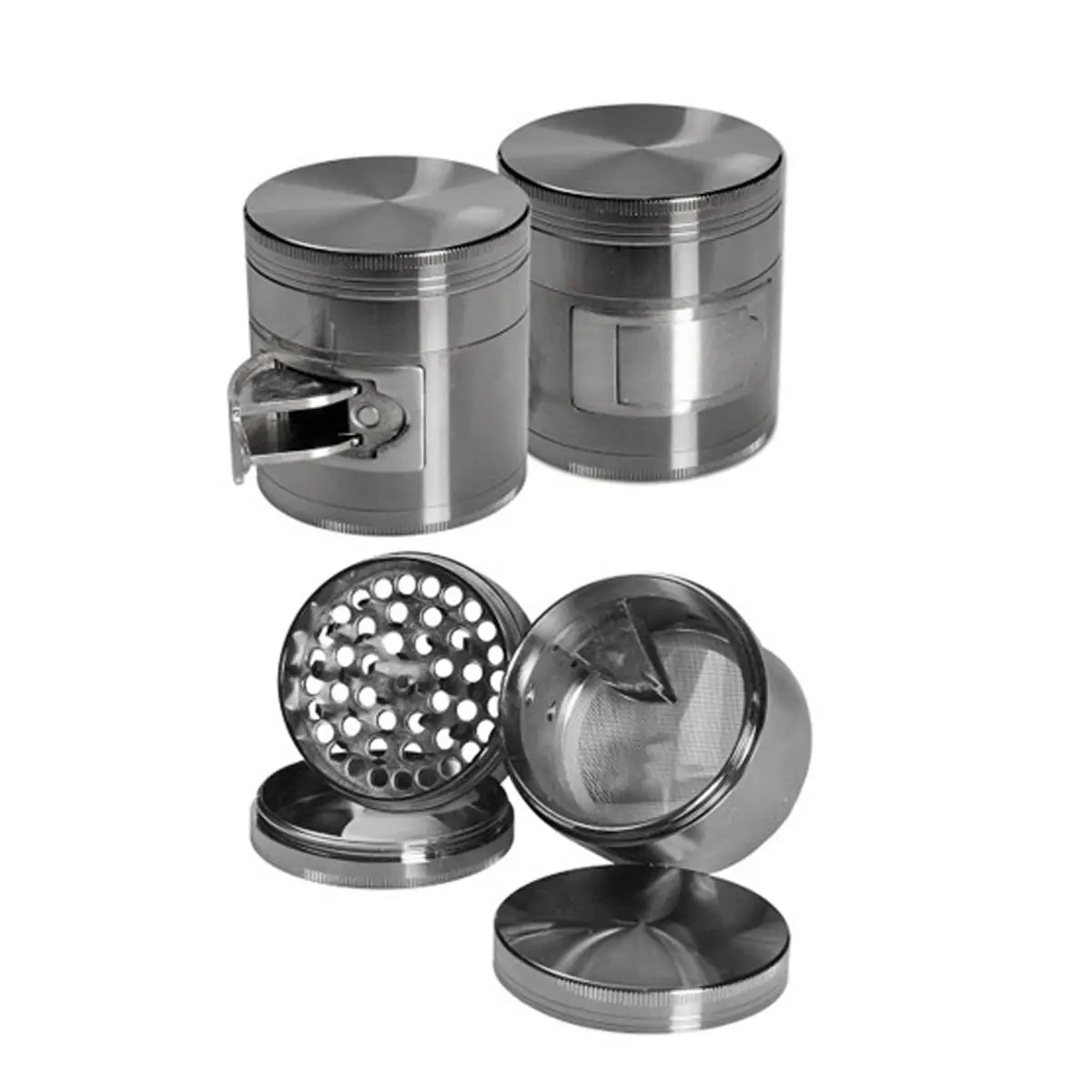 Grinder con setaccio metallico con vano espulsore