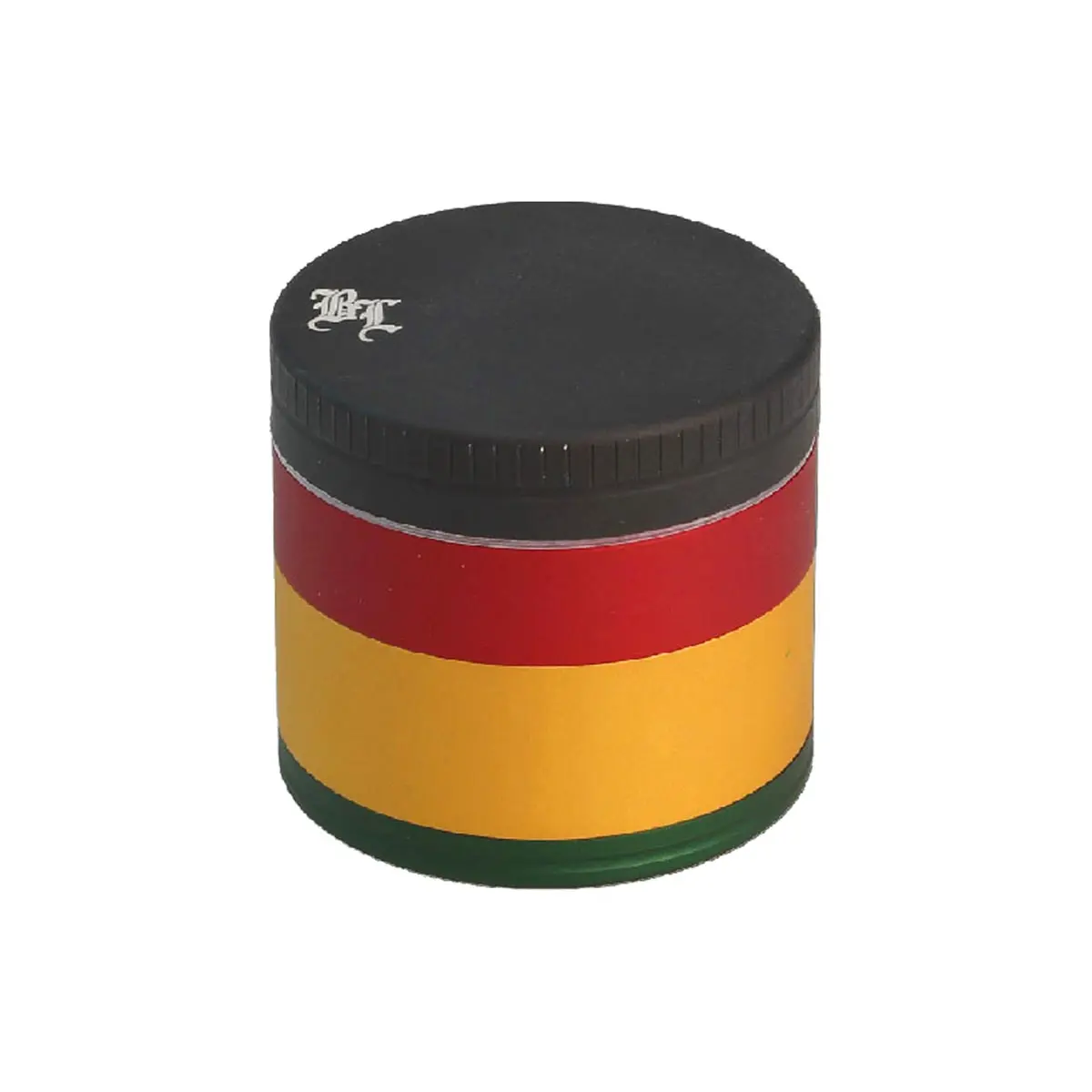 Black Leaf Aluminium Grinder 4 parti opache - rasta