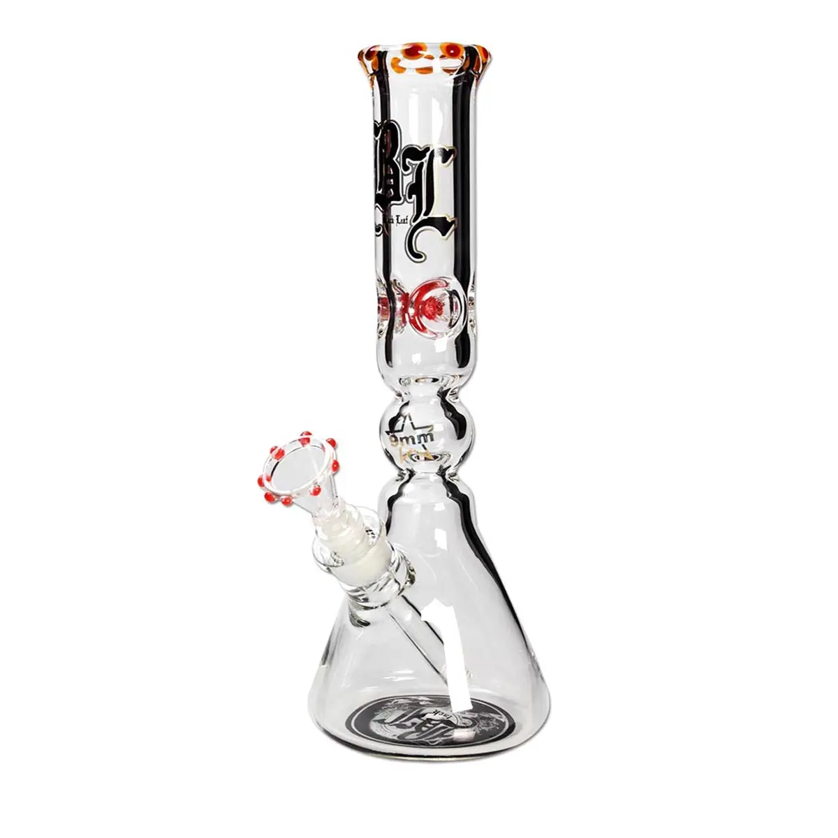 Black Leaf 9mm Bong "Solid Smokynator" rosso/giallo