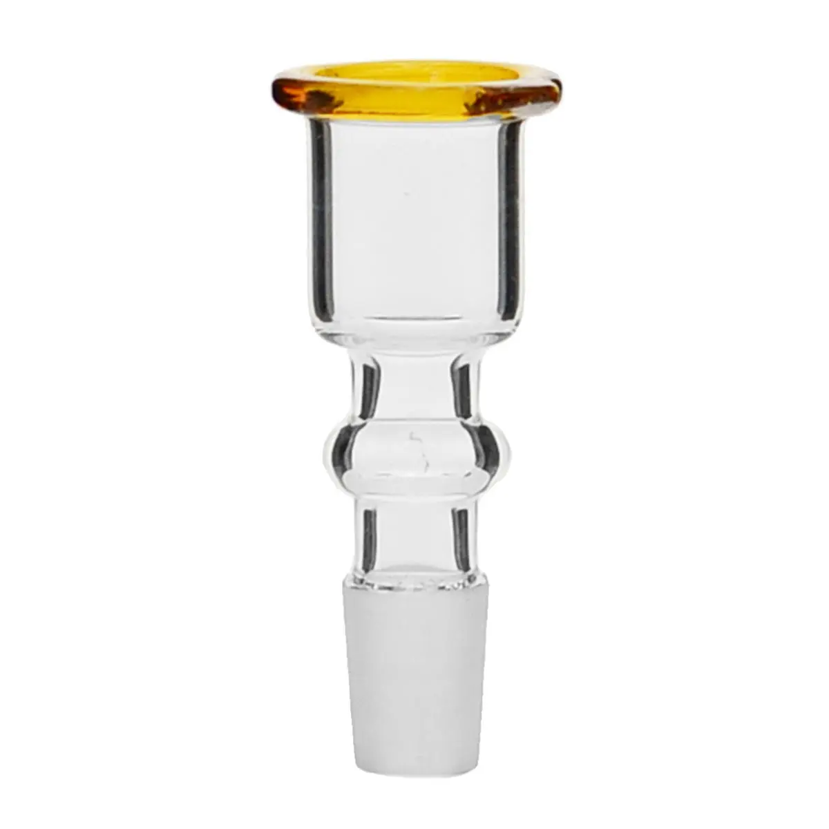 braciere in vetro cylinder con giallo rim 14.5