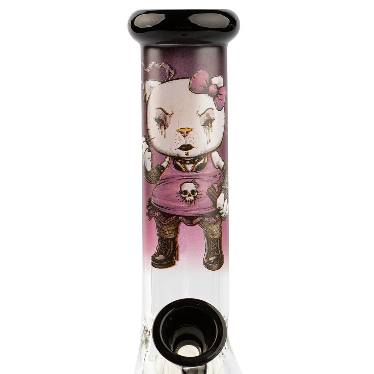 Grace Glass Bong per ghiaccio 'Angry Cat' 27 cm