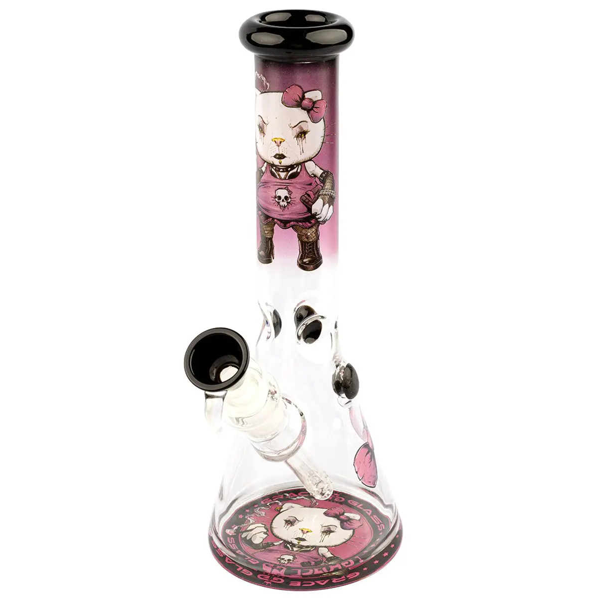 Grace Glass Bong per ghiaccio 'Angry Cat' 27 cm