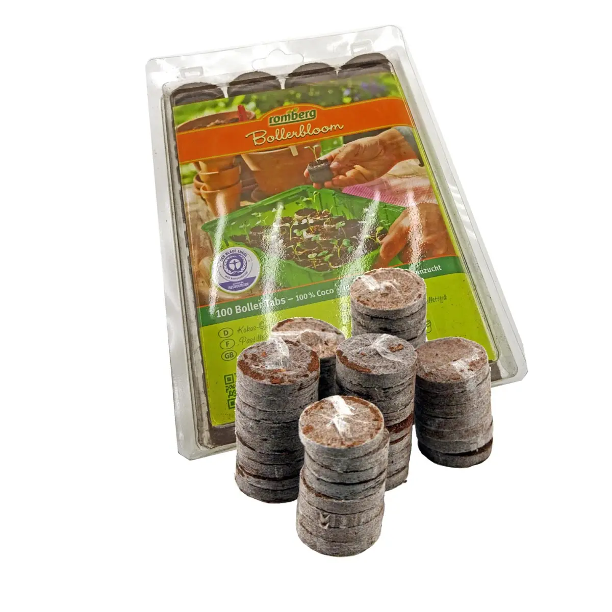 100 pellets fibra di cocco, Ø 3,6 cm