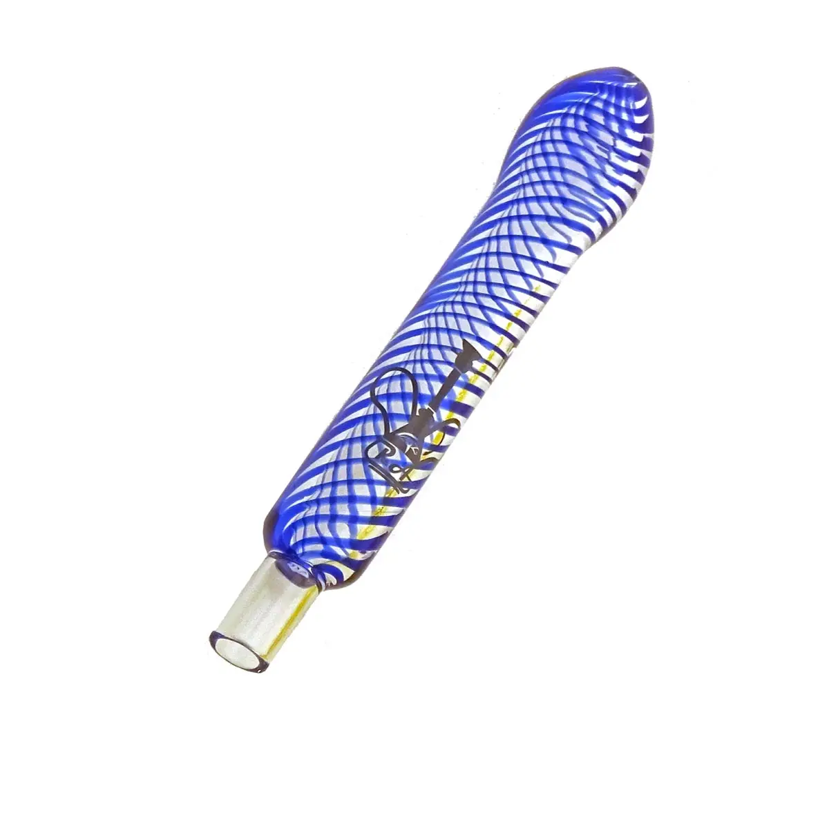 Shisha 'RA' Shisha Boccaglio in vetro a spirale - blu