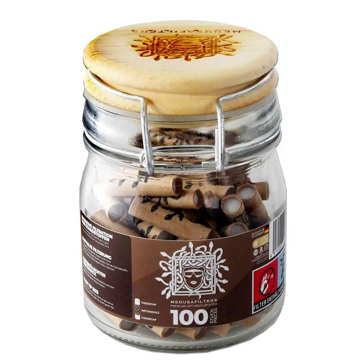 Medusa Filters Filtri a Carboni Attivi 6mm 100 Pezzi Organic