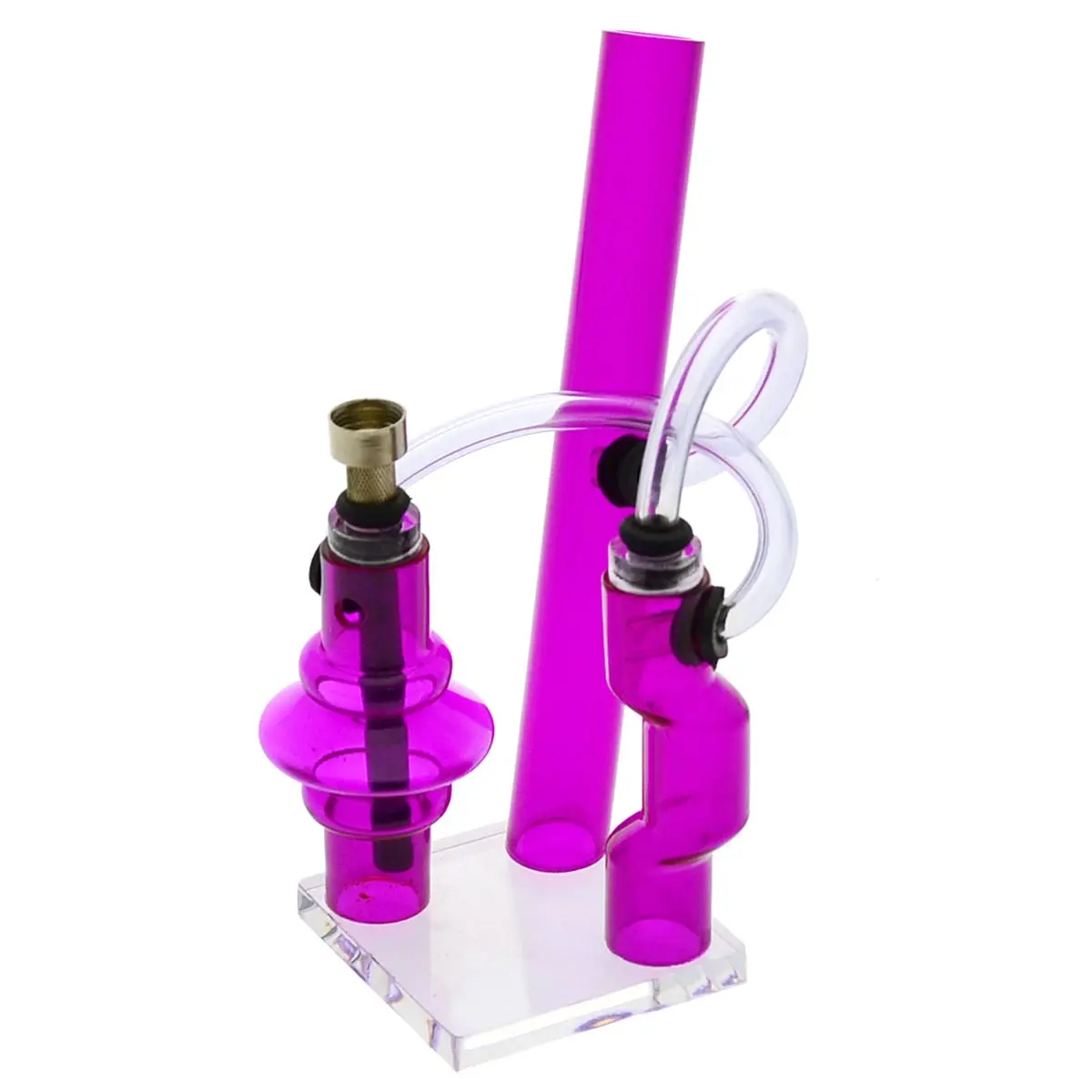 Bong in acrilico con tre camere "Triple Power Plant" 12 cm