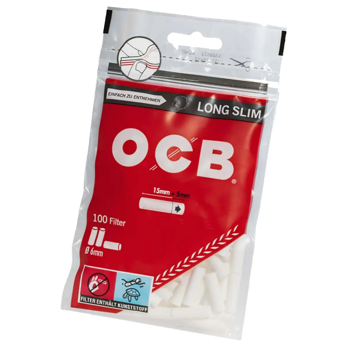 Filtri per sigarette OCB Long Slim 6mm - 100 pezzi