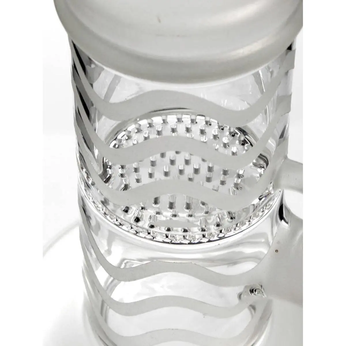 Bong in vetro fosforenscente / Honeycomb 14,5 rosa